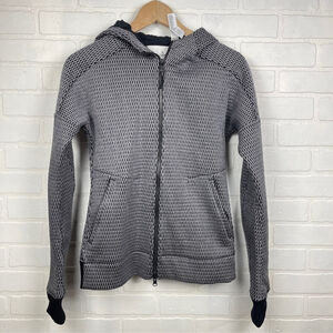 Adidas Reigning Champ WOMEN'S Hooded Zip-Up Jacket black gray size XS casual